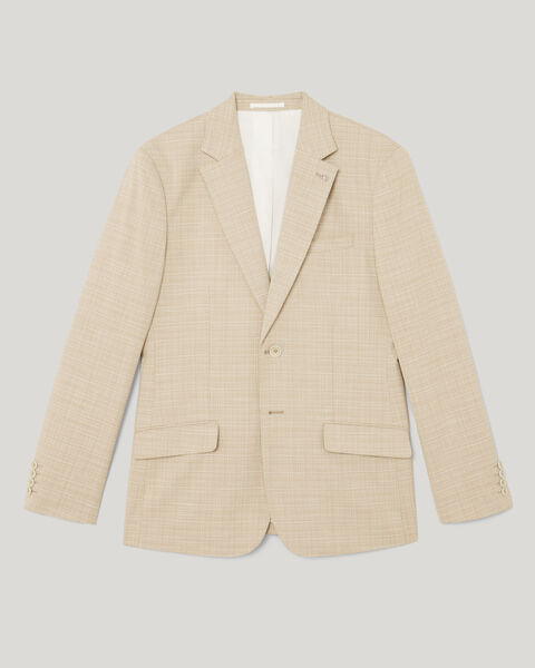 Single Breasted Textured Tailored Blazer, Fawn, hi-res